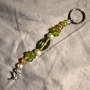 Green Beaded Key Holder